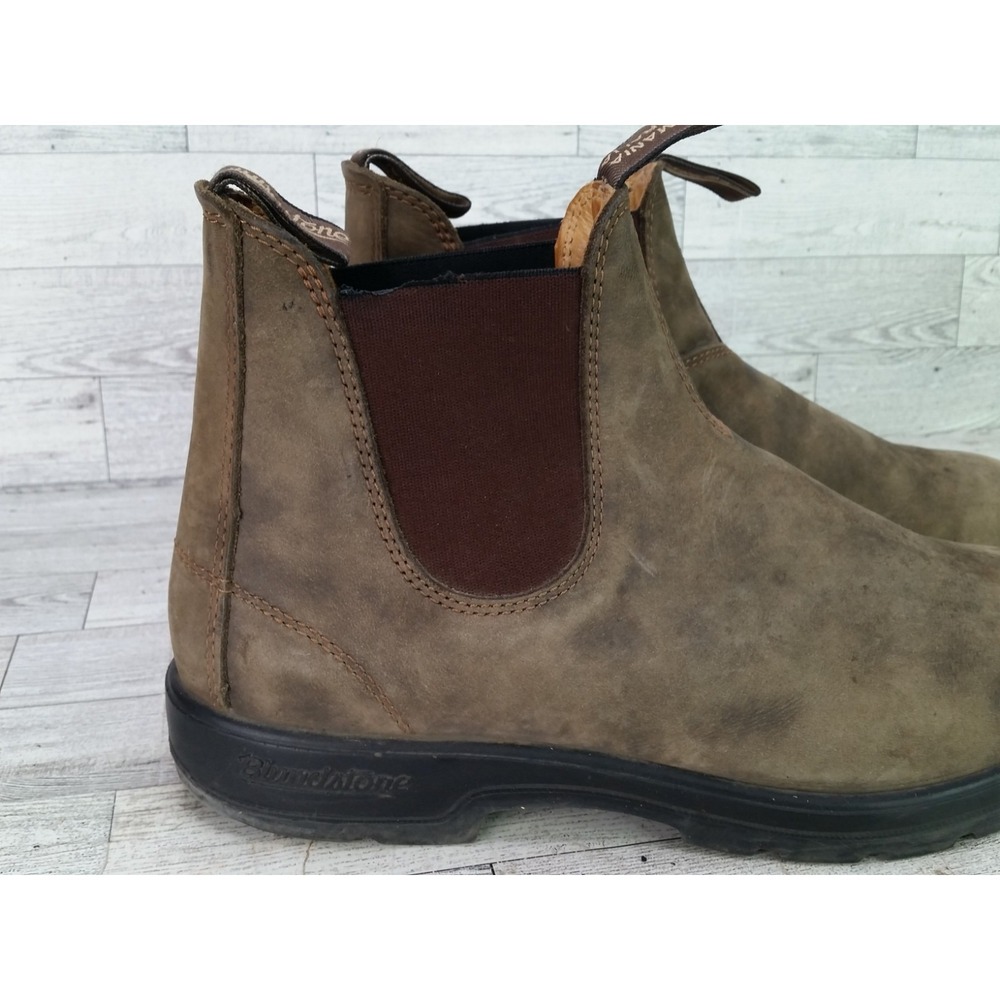 Blundstone 585 Men's Rustic Brown Leather Chelsea Boots 10 AU 11 US Ecco Insole - Picture 3 of 16